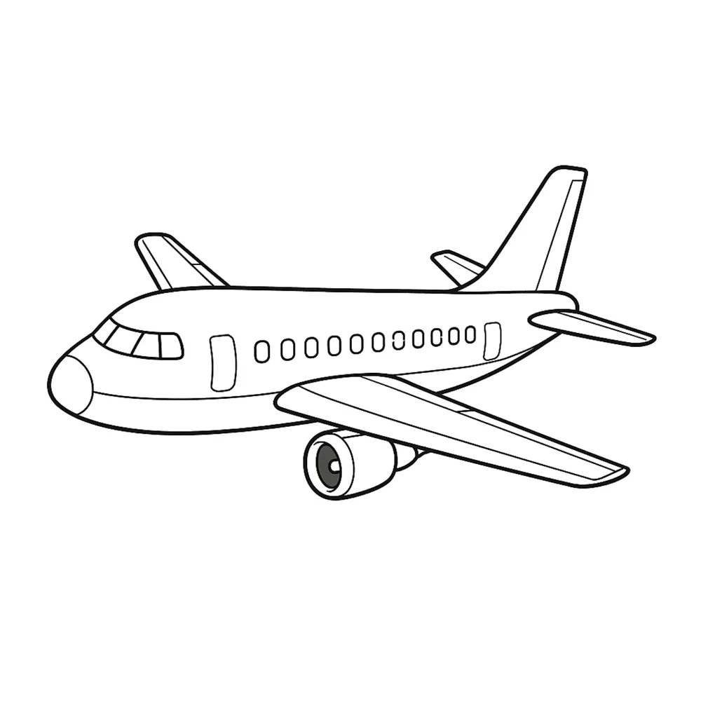 Airplane coloring page