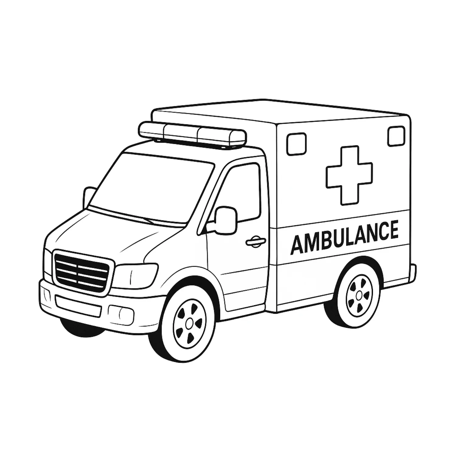 Ambulance coloring page