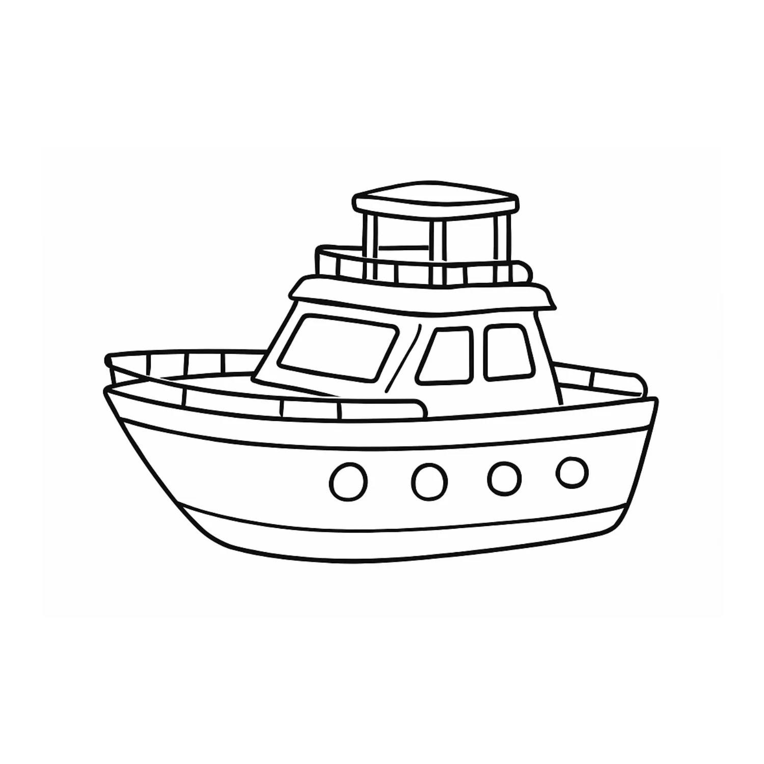 Boat coloring page