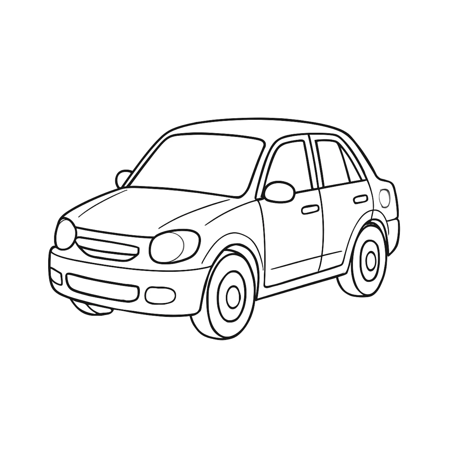 Car coloring page