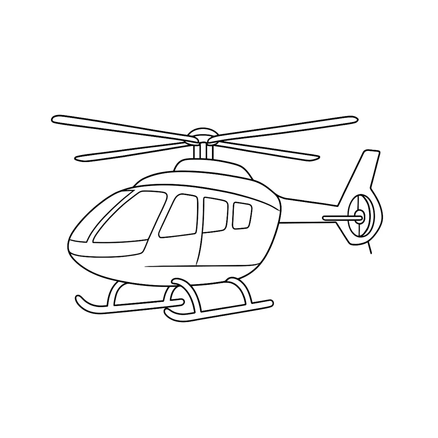 Helicopter coloring page