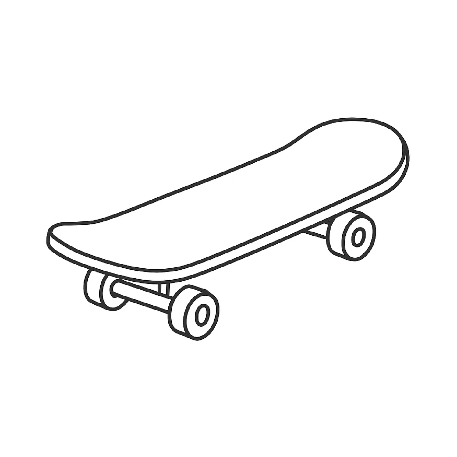 Skateboard coloring page