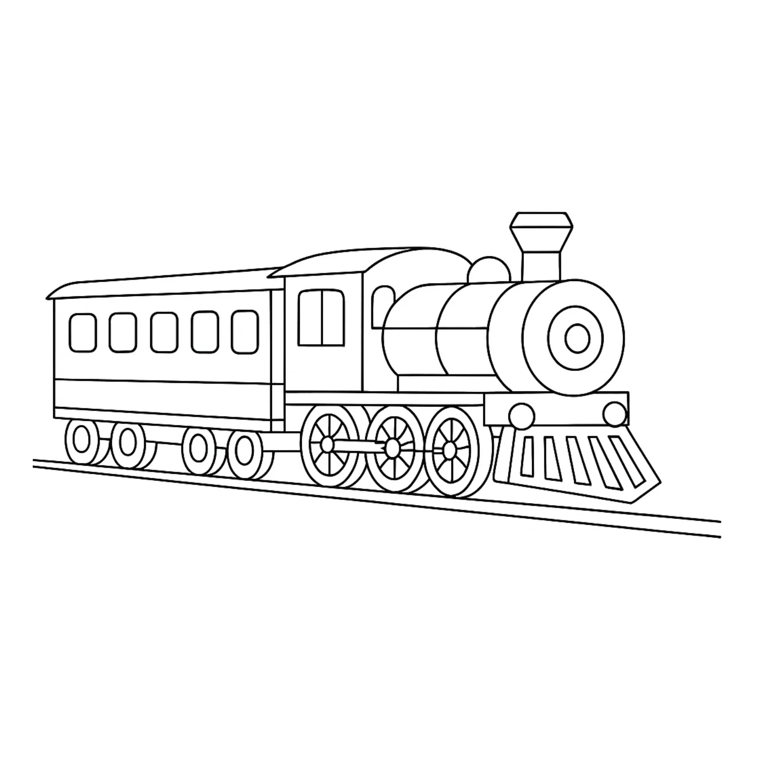 Train coloring page